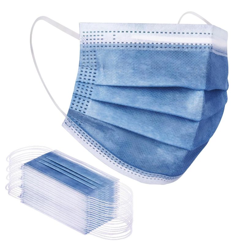 Photo 1 of Borje Navy Disposable Face Masks 100 Pcs Navy Blue Face Mask 3 Ply Protection Masks