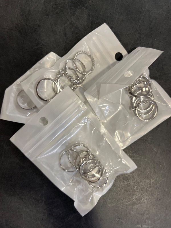 Photo 1 of iF YOU 25 Pcs Gold Stackable Ring Set for Women, Chunky Knuckle Finger Midi Rings, Silver Simple Stacking Cute Rings Pack Trendy Stuff Jewelry Gift
