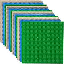 Photo 1 of LVHERO 16 Pcs Classic Baseplates Building Plates for Building Bricks 100% Compatible with All Major Brands-Baseplate, 10" x 10" (Multicolored)