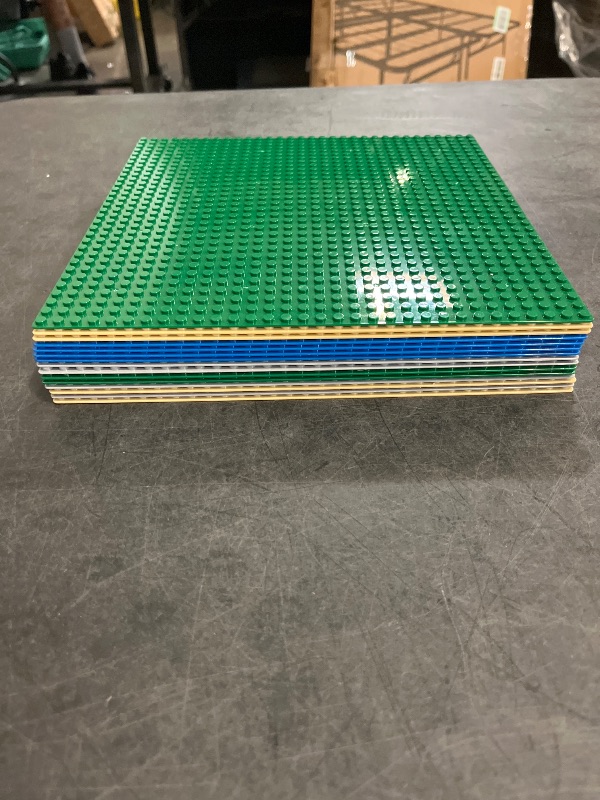 Photo 1 of LVHERO 16 Pcs Classic Baseplates Building Plates for Building Bricks 100% Compatible with All Major Brands-Baseplate, 10" x 10" (Multicolored)