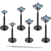 Photo 1 of 20G Flat Back Earrings Stud G23 Titanium Threadless Tragus Labret Cartilage Lip Medusa Conch Body Piercing Jewelry Hypoallergenic for Women Men