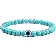 Photo 1 of Evil Eye Bracelet 6mm Boho Beaded Bracelets for Men Gift for Birthday/Anniversary/Christmas