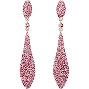 Photo 1 of EVER FAITH Austrian Crystal Wedding Prom Jewelry Double Waterdrop Bridal Party Pierced Dangle Earrings for Women