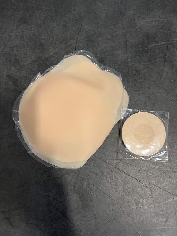 Photo 1 of BOOSINI Sticky Bra-Push Up Adhesive Backless Strapless Bra for Women,Invisible Breast Lift Pads,Reusable Silicone Nipple Covers Beige L(1Pair)