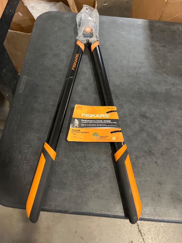 Photo 1 of Fiskars Forged Lopper, Heavy-Duty Branch Cutter Gardening Tool with Replaceable Blade, 30", Black/Orange