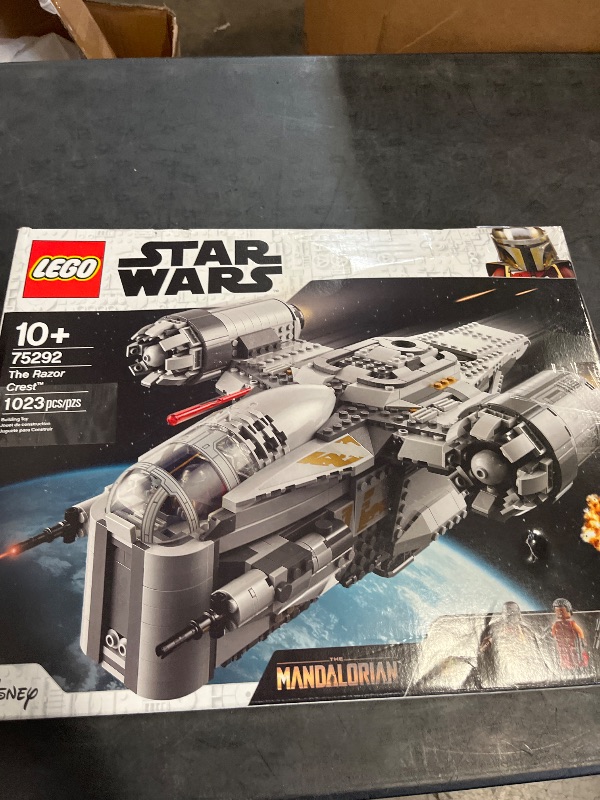 Photo 1 of **USED, INCOMPLETE** LEGO Star Wars The Razor Crest 75292 Mandalorian Starship Toy, Gift Idea for Kids, Boys and Girls with The Child 'Baby Yoda' Minifigure
