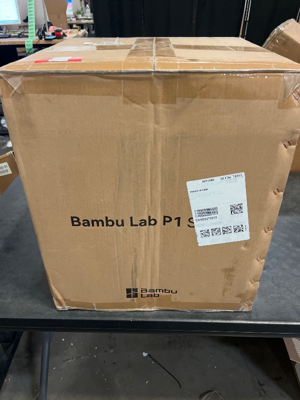 Photo 1 of Bambu Lab P1S 3D Printer, Fully Enclosed, Support Up to 16 Colors/Multi Materials, 500mm/s Fast Printing & High Precision, CoreXY & Auto Bed Leveling, Ready-to-Use FDM 3D Printers Large Print Size