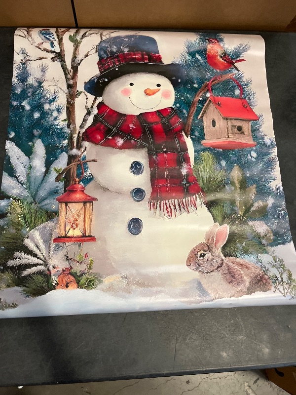 Photo 1 of Christmas Snowman Dishwasher Magnet Cover Decal Xmax Kitchen Decor, Winter Snowflakes Magnetic Refrigerator Door Skin Cover, Bird Home Appliances Cabinets Stickers Magnetic 23" x 26"