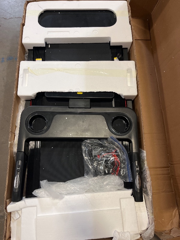 Photo 1 of UMAY - L10 20% Auto Incline Treadmill for Home-SpaceSaver Folding Design, 3.5HP Quiet Brushless & 8.7 MPH Speed, 400lb Capacity - Black
