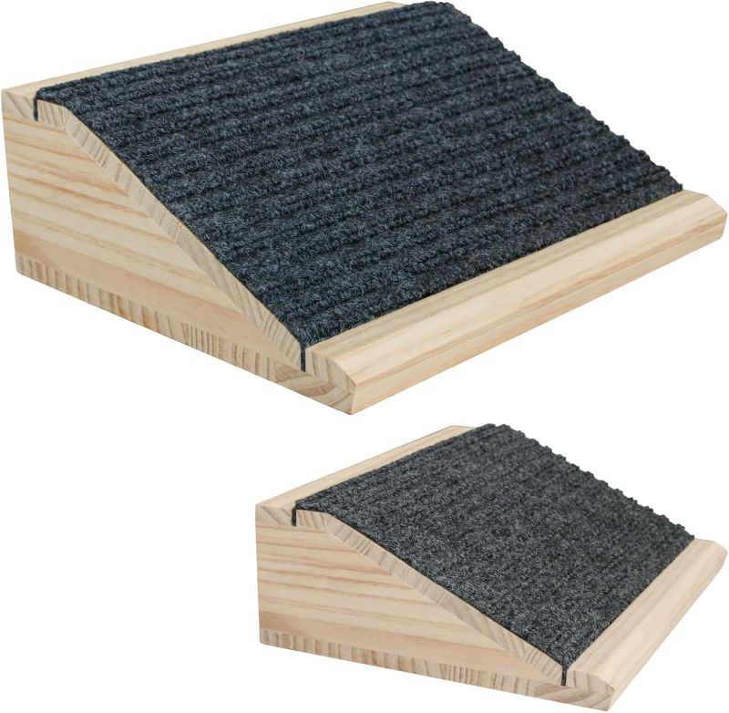 Photo 1 of Dog Ramp for Stairs, Non-Slip Dog Stairs, Low-Angled Pet Ramps for Small Dogs and Cats, Medium Dogs, Step and Stair Assist for Injured and Older Pets, 2 Pack