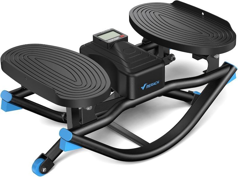 Photo 1 of Merach Rocking Steppers for Exercise at Home, 3D Motion Stair Stepper with Resistance Bands for Full Body Workout & Low-Impact Balance Board, 330 LBS Loading Capacity Exercise Equipment