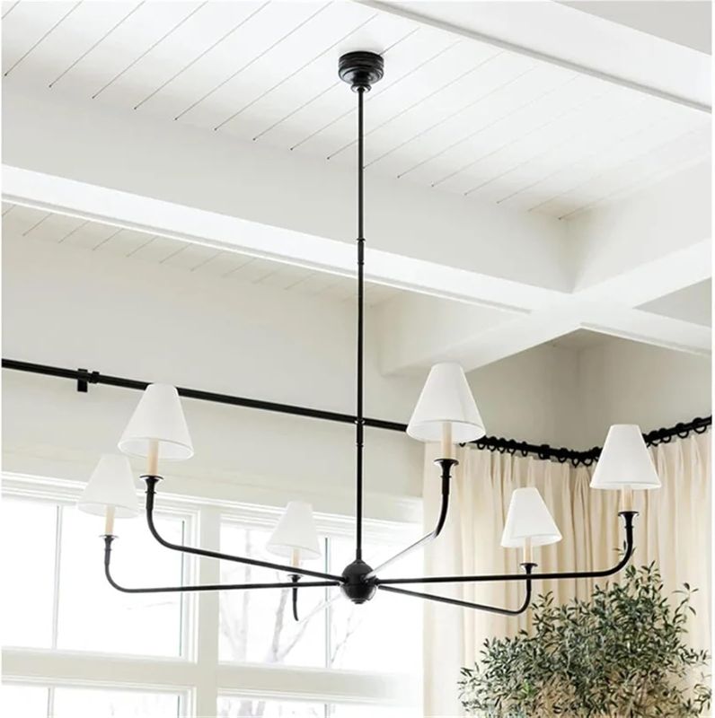 Photo 1 of 6 Lamps American Simple Chandelier Creative Personality Art Study Bedroom Dining Room Chandelier, Hanging Light Fixtures