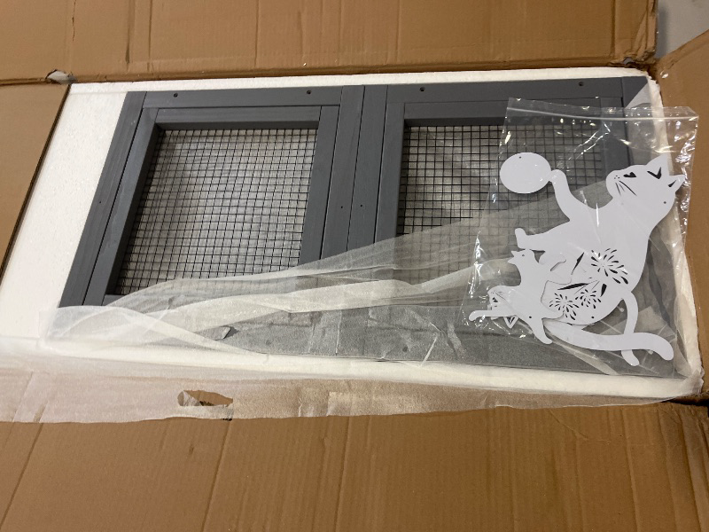 Photo 1 of Coziwow 92''L Extendable Outdoor Wooden Cat Tunnel