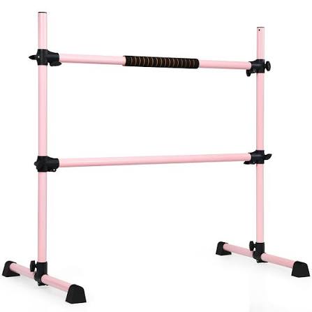 Photo 1 of 4FT Adjustable Ballet Barre, 6.7-46 Inches Range for Dance Practice - Pink