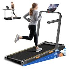 Photo 1 of 4-in-1 Foldable Walking Pad with Handle, 15% Incline Under-Desk Treadmill for Home, 2.5 HP Quiet Brushless Motor