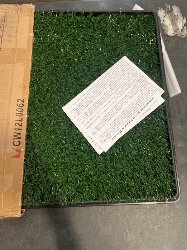 View 2 of 20"x25" Dog Toilet Puppy Potty Trainer Grass Pad Mat Pee Pad Indoor Outdoor