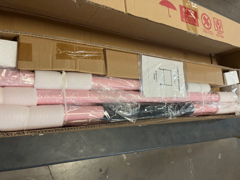 Photo 1 of 4FT Adjustable Ballet Barre, 6.7-46 Inches Range for Dance Practice - Pink