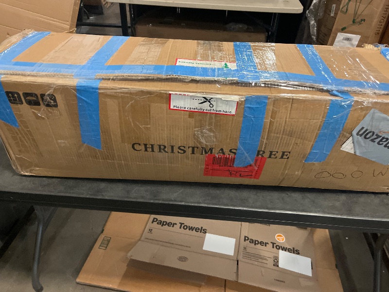 Photo 1 of Pre- Artificial Green Spruce Christmas Tree, w/Easy Assembly