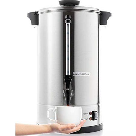Photo 1 of Commercial Grade Stainless Steel Percolate Coffee Maker Hot Water Urn for Catering, 100-Cup 16 L, Metallic