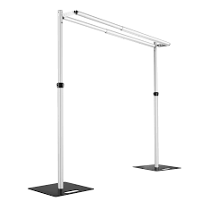 Photo 1 of Hecis Double Backdrop Stand Heavy Duty,10x10ft Double Crossbar Pipe and Drape Stand, Adjustable Aluminium Flower Wall Backdrop, Back Drop Stand for Party Event, Trade Shows & Wedding Decor