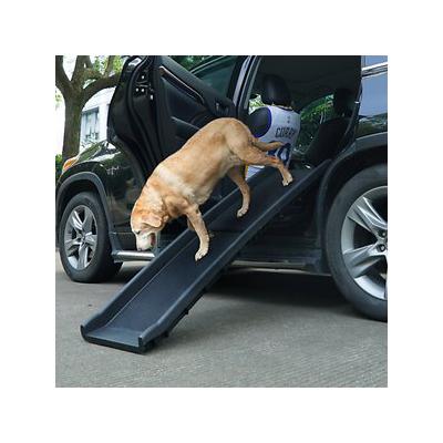 Photo 1 of Coziwow by Jaxpety Foldable Dog Vehicle Ramp, Black, 62-in
