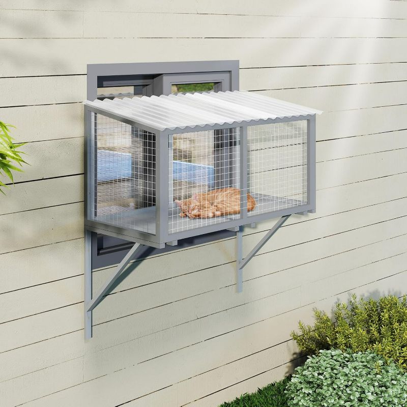 Photo 1 of COZIWOW Creating a Catio Paradise: Integrating Outdoor Cat Enclosures, Window Perches, and Wall Furniture for The Ultimate Cat Patio