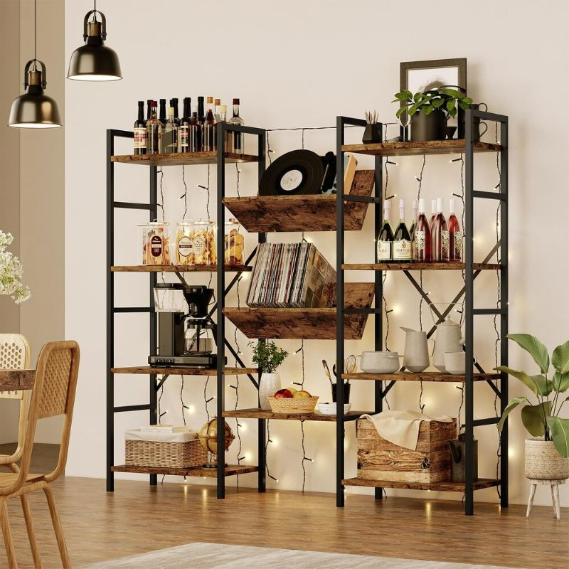 Photo 1 of Industrial Bookcase and Short Bookshelf with Storage