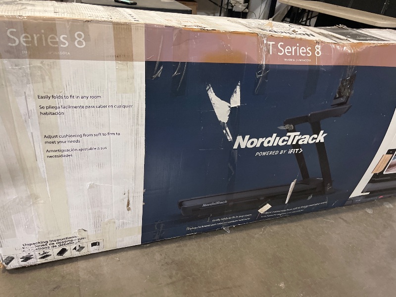 Photo 1 of MERACH Treadmill with Manual Incline, 7.5MPH Quiet Foldable Treadmills for Home with Double Deck Technology, 4 Silicone Shock Cushion, Heart Rate Monitoring,16.5" Wider Belt, APP