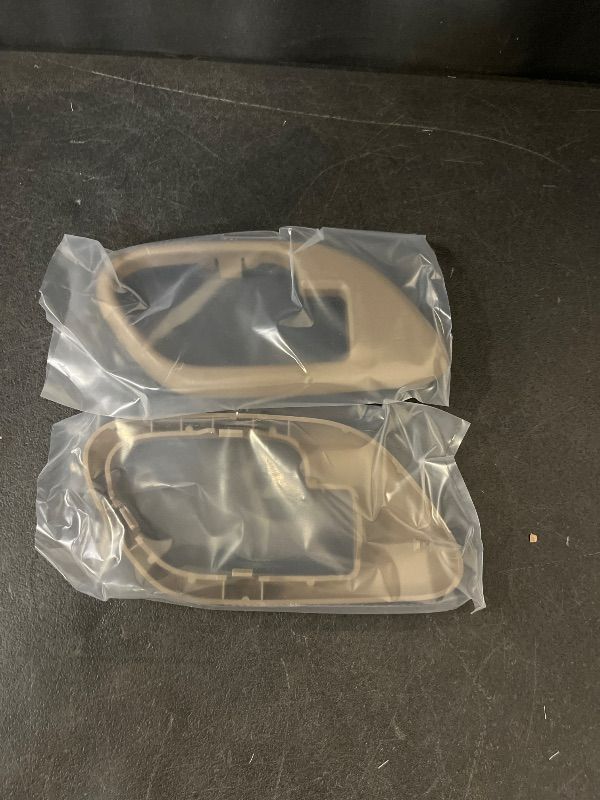 Photo 1 of Interior Door Handle Trim Bezel Compatible with 1995-2000 Silverado Tahoe K1500 K2500 K3500 Suburban GMC Yukon Pickup Truck, Left Driver & Right Passenger Side 15708080 15708079, Beige
