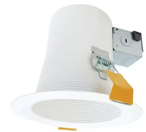 Photo 1 of HALO CEZ6125GU24WBICAT Lamp-Based Direct Mount Recessed Light Canless EZ-Trim 6 inch White