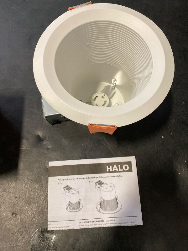 Photo 1 of HALO CEZ6125GU24WBICAT Lamp-Based Direct Mount Recessed Light Canless EZ-Trim 6 inch White