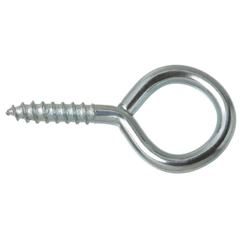 Photo 1 of /4 in. X 3-3/4 in. Stainless Steel Screw Eye (2-Pack)