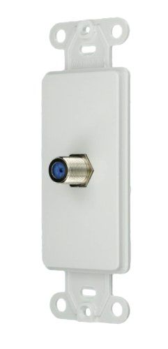 Photo 1 of Decora Wall Jack with F-Type Coaxial Connector, White 40681-W