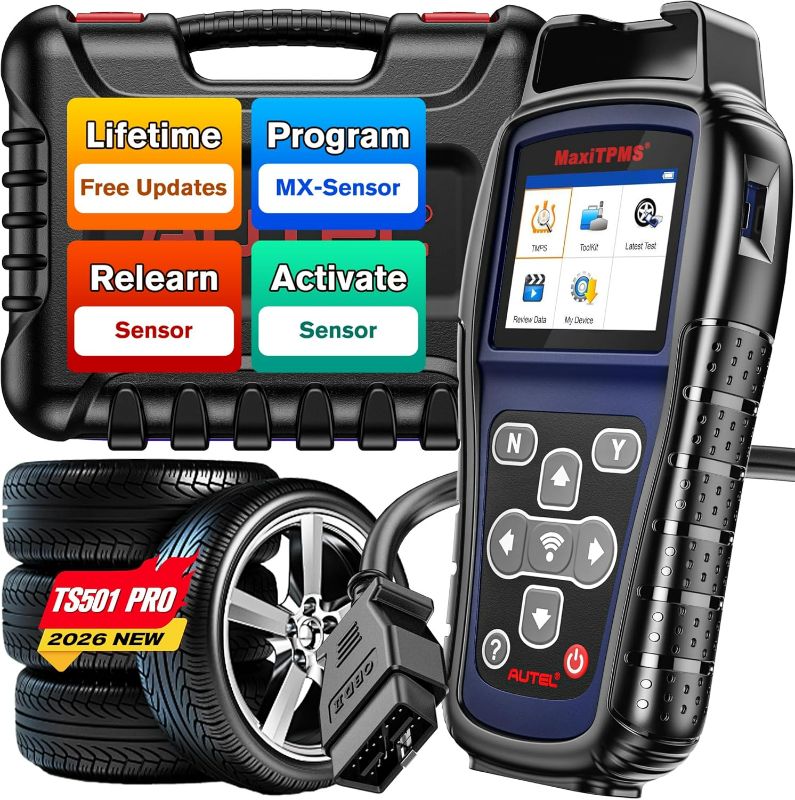 Photo 1 of Autel MaxiTPMS TS501 PRO TPMS Programming Tool, 2026 Same as TS508 Up of TS501 TS408S, Program Autel MX-Sensor 315/433MHz, Relearn Activate 99% Sensors, Tire Pressure Monitoring System Diagnostic Tool