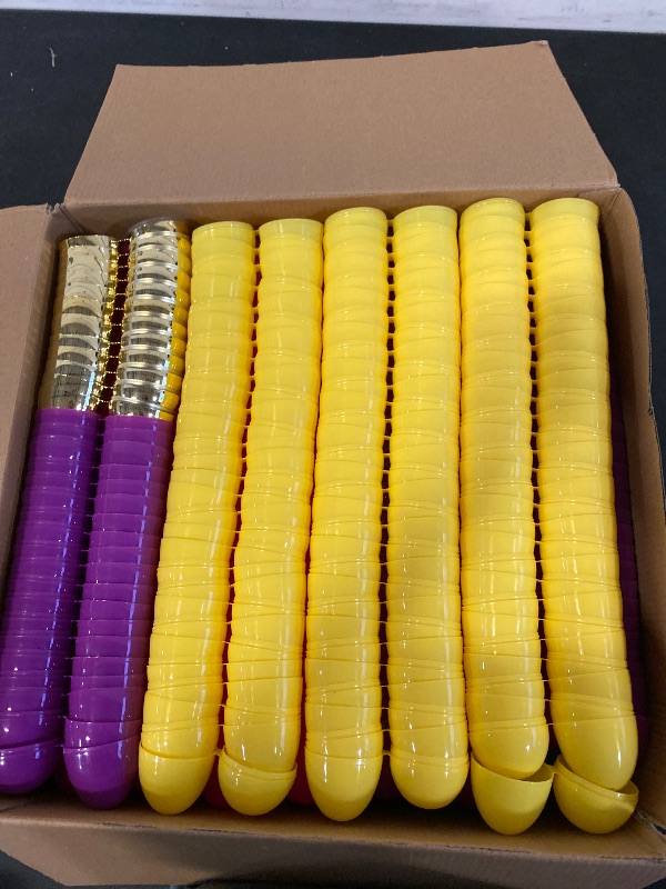 Photo 1 of Easter Eggs 500 PCS Bulk, 2.4" Plastic Fillable Easter Eggs Set with 12 Golden Eggs, Colorful Empty Eggs for Kids Easter Egg Hunt Classroom Prizes Basket Stuffers Easter Party Favors