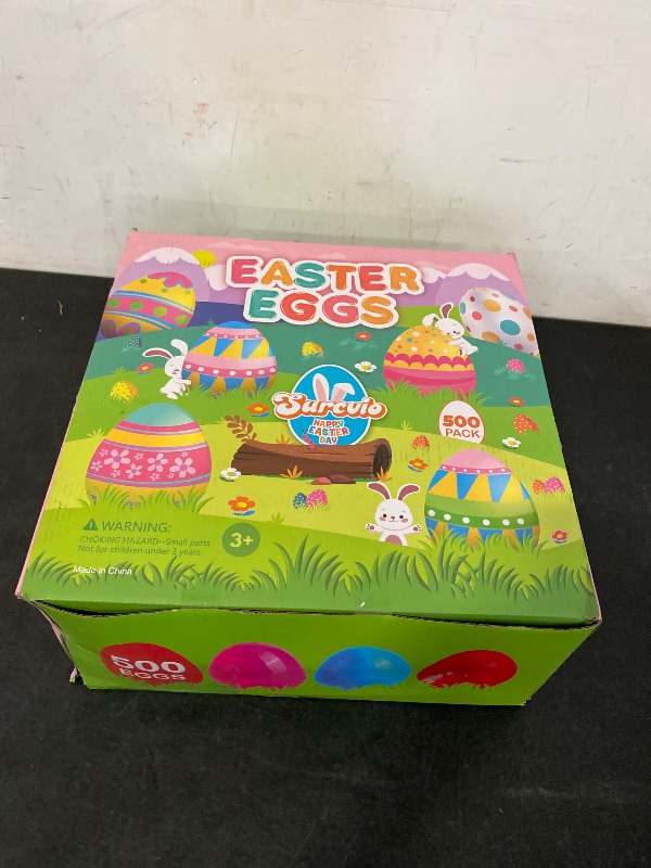 Photo 1 of Easter Eggs 500 PCS Bulk, 2.4" Plastic Fillable Easter Eggs Set with 12 Golden Eggs, Colorful Empty Eggs for Kids Easter Egg Hunt Classroom Prizes Basket Stuffers Easter Party Favors