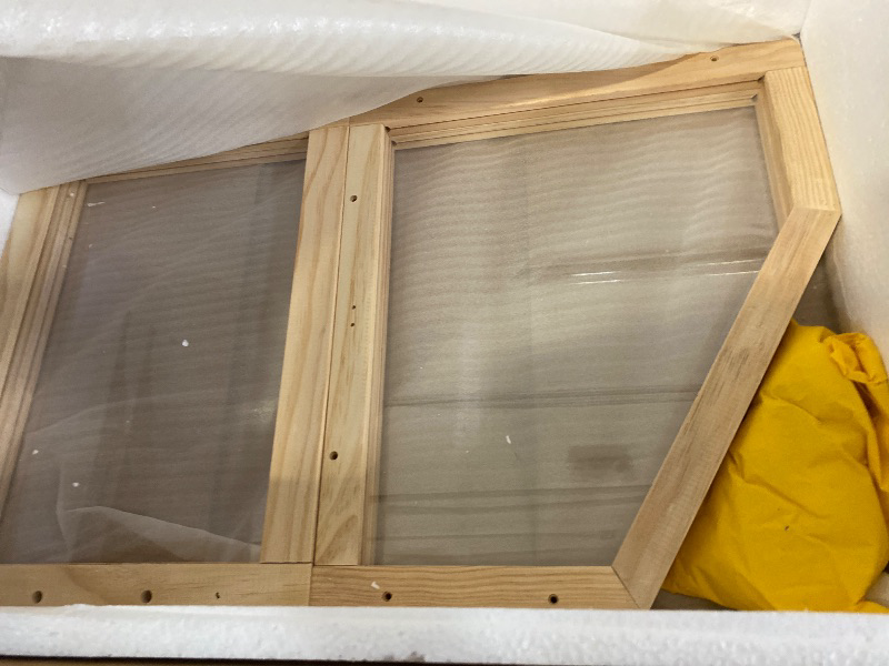 View 7 of 2-Tier Hamster Cage, Detachable Wooden Squirrel Habitats with Hideouts, Ramps, Acrylic Window, Door Access for Gerbils Mice Small Animals, Natural