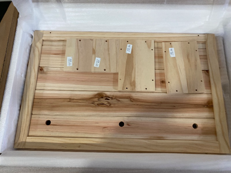 View 3 of 2-Tier Hamster Cage, Detachable Wooden Squirrel Habitats with Hideouts, Ramps, Acrylic Window, Door Access for Gerbils Mice Small Animals, Natural