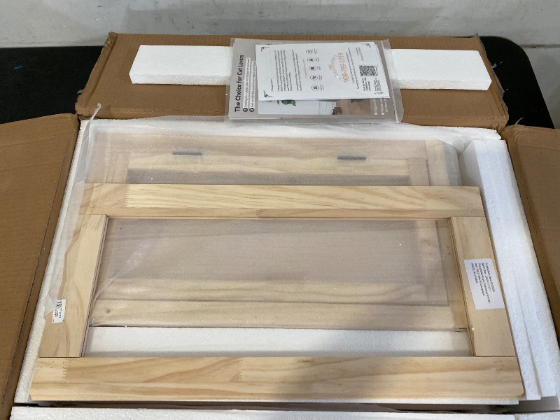 View 2 of 2-Tier Hamster Cage, Detachable Wooden Squirrel Habitats with Hideouts, Ramps, Acrylic Window, Door Access for Gerbils Mice Small Animals, Natural