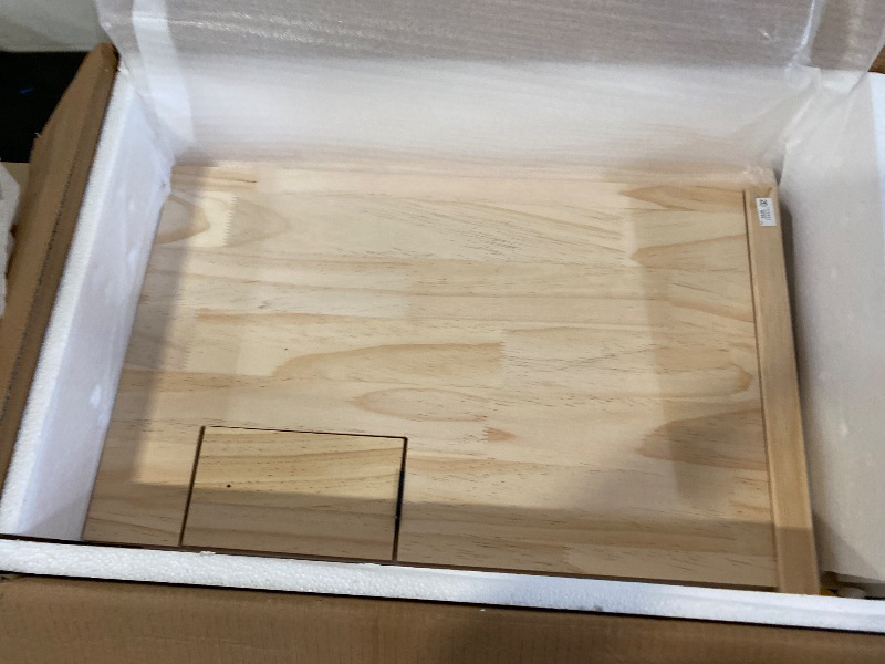 View 5 of 2-Tier Hamster Cage, Detachable Wooden Squirrel Habitats with Hideouts, Ramps, Acrylic Window, Door Access for Gerbils Mice Small Animals, Natural