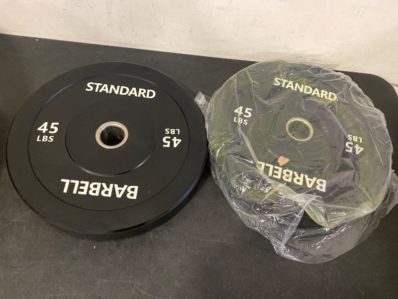 Photo 1 of 2 45 lb Bumper Plate Weight Set, Fits 2" Diameter Barbell