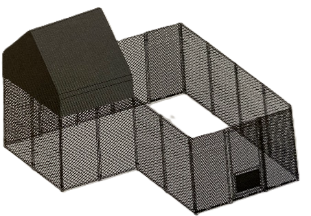 Photo 1 of L-Shape Chicken Run Coop Durable Galvanized Outdoor Hen House Animals Protector