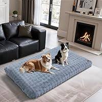 Photo 1 of Fluffy Deluxe Plush Dog Bed with Supportive Base Comfort Pet Sleeping Mat Crate Bed with Removable Cover for Different Sizes Dogs Breeds