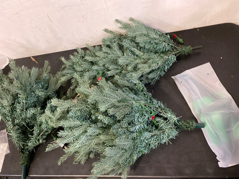 Photo 1 of 5' Forest Green Pine Christmas Tree Pre-lit with Dual-Color LED Lights