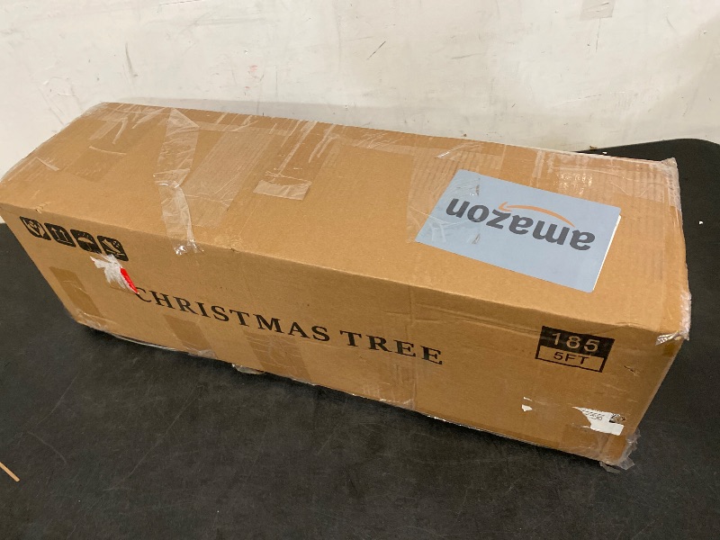 Photo 1 of 5' Forest Green Pine Christmas Tree Pre-lit with Dual-Color LED Lights