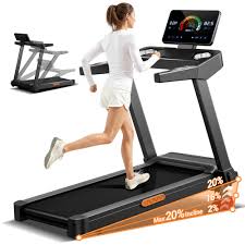Photo 1 of Foldable Treadmill with 20% Manual Incline, 8.7MPH & 400LBS Capacity