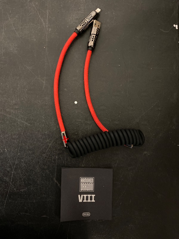 Photo 1 of Armored Dragon 8 Coiled Cable (4-in-1, 240W) - Tangle-Free for Car & Desk