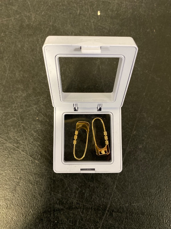 Photo 1 of Luck Knot Safety Pin Earring - Gold