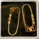 Photo 1 of Luck Knot Safety Pin Earring - Gold