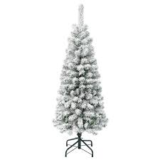 Photo 1 of 4.5' Flocked Acacia Artificial Christmas Tree